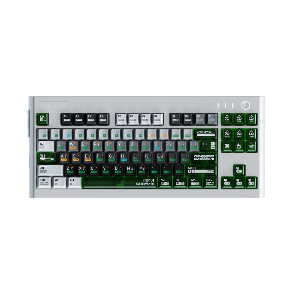 GeekElite Lio87 with side engraved keycaps Mechanical Gaming Keyboard with DIY Light Stripe Barebone