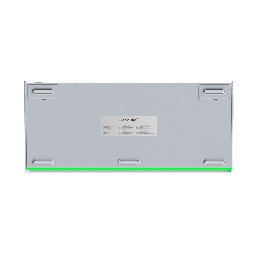 GeekElite Lio87 with side engraved keycaps Mechanical Gaming Keyboard with DIY Light Stripe Barebone