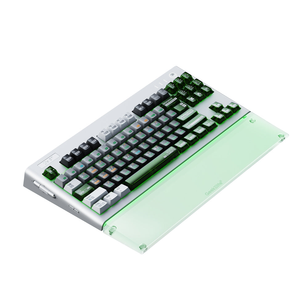 GeekElite Lio87 with side engraved keycaps Mechanical Gaming Keyboard with DIY Light Stripe Barebone